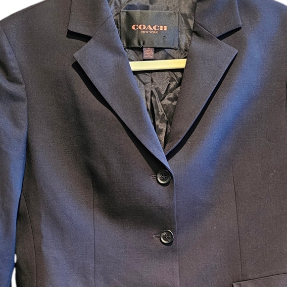 COACH Wool Three Button Blazer Size 8 - Picture 5 of 12